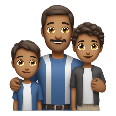 Padre e hijos sticker
