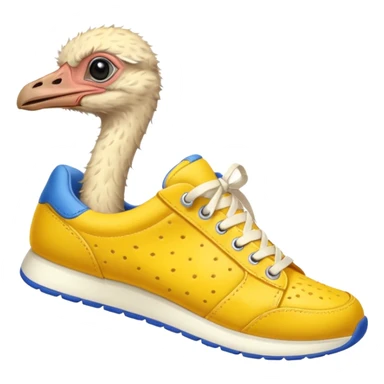  ostrich-in-yellow sneakers sticker