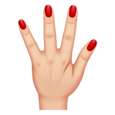 Hand with only the thumb nail painted red sticker