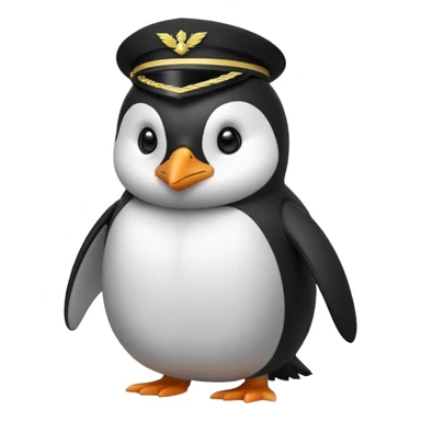 Military penguin sticker