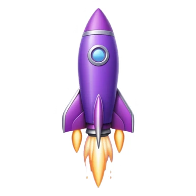 purple rocket emoji sticker