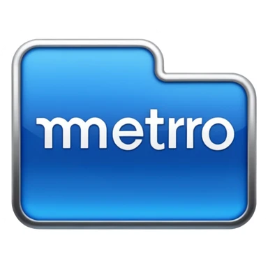 Metro logo. View Side. sticker