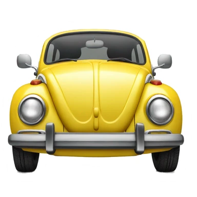 Yellow VW beetle from the front  sticker