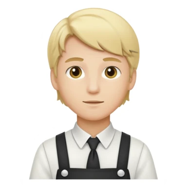 blond male maid sticker