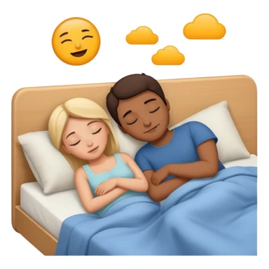 couple sleeping together  sticker