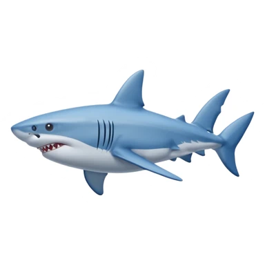 Has a un tiburón con zapatillas azules nike sticker