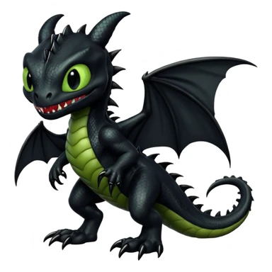Toothless-Venom-Fakémon-hybrid-creature (full body)  sticker
