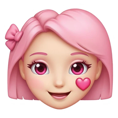 Pink girly emoji  sticker