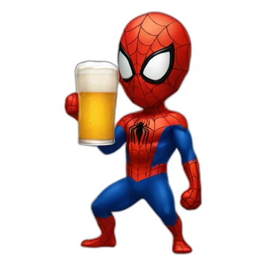 Spiderman tomando cerveza corona sticker