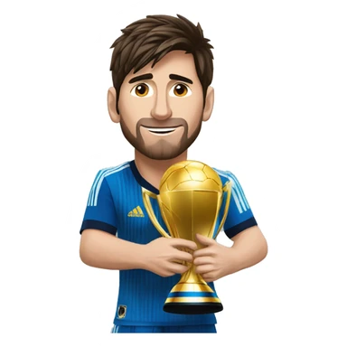 leonel messi levantando la copa mundial sticker