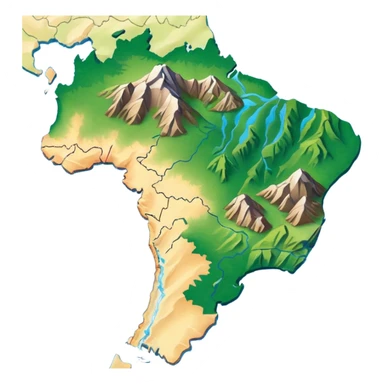 Map of Brazil sticker