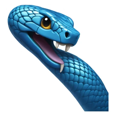 Blue snake sticker