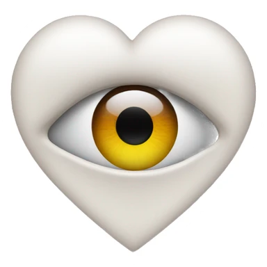 heart with eye in the middle sticker