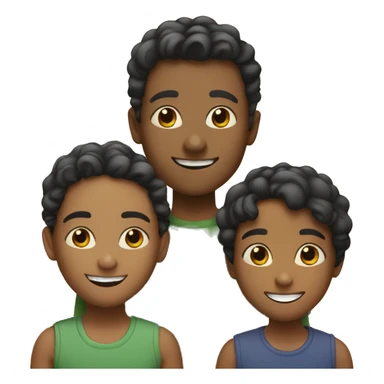 3 Sister & 3 brothers smiling sticker