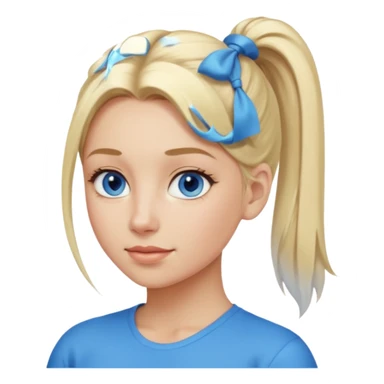 👱🏻‍♀️ i need an image like this with blone hair in a pony tail sticker