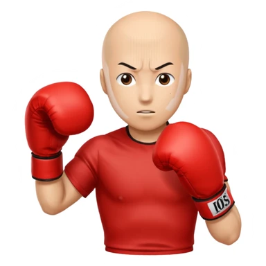 Saitama red hand punch with boxing glove sticker