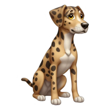catahoula leopard dog full-body sticker