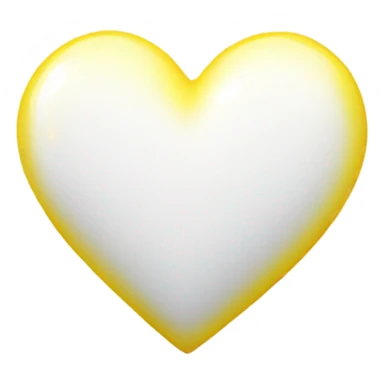 White heart with yellow sparkles sticker