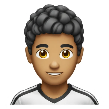 Young latino boy platine soccer in New York sticker