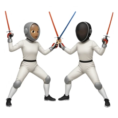 fencing with epees sticker