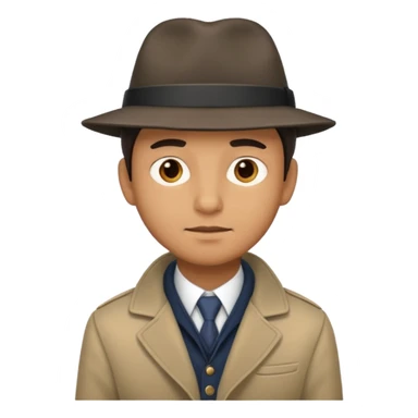 Man with a hat and jacket that can't talk sticker