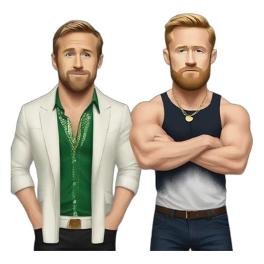 Ryan gosling and Conor mcgregor sticker
