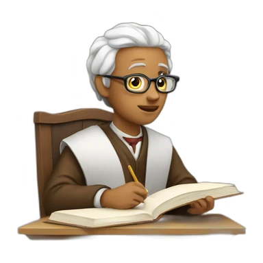 scholar studying sticker