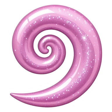 baby pink glitter sparkling shiny with a swirl pattern sticker