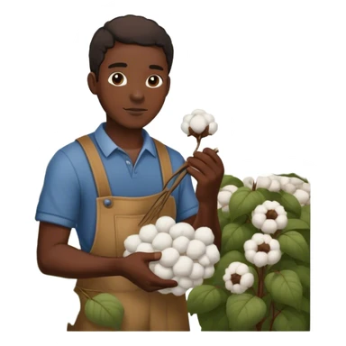 black man picking cotton sticker