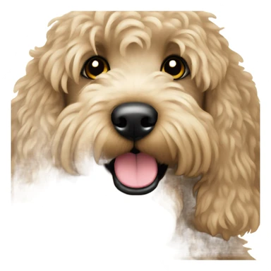 Black golden doodle  sticker