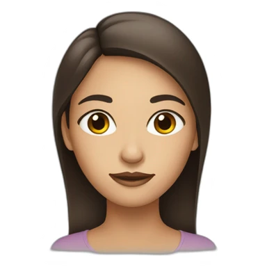 A woman with dark brown and sleep eyes sticker