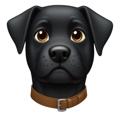Black dog wearing leather jacket sticker