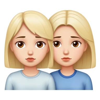 Two girls saying sorry sticker