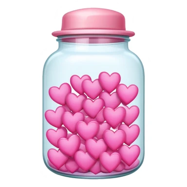 Jar full of pink hearts sticker