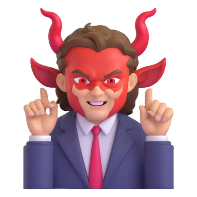 Leonardo DiCaprio with devil horns and demonic features sticker
