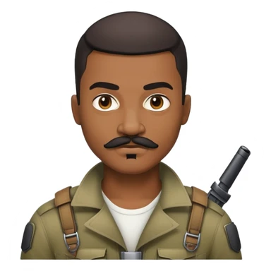 african-american web developer mustache mercenary black asymmetrical hacker sticker