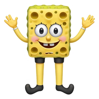 SpongeBob with tights on sticker
