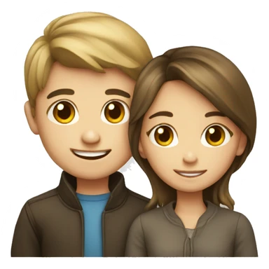 Boy wit girl  sticker