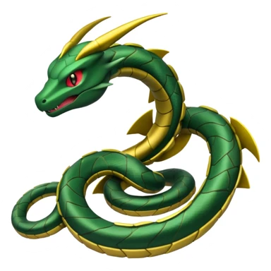 Mega rayuaza pokemon from pokemon anime and make it little cool sticker