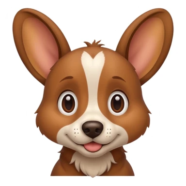 friendly dog with big ears inspired by Disney sticker