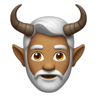 guy with horns bold sticker