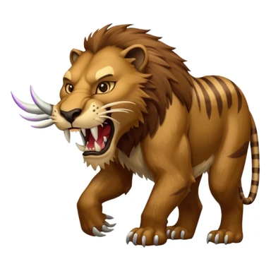 saber-toothed Smilodon, with long teeth sticker