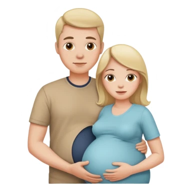 man pregnant woman  sticker