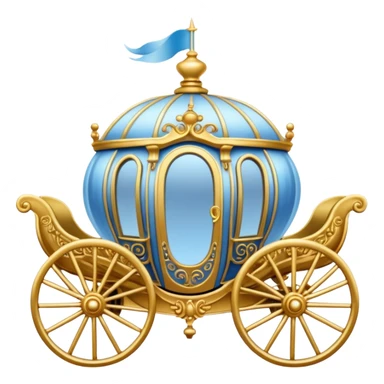 Cinderella round carriage sticker