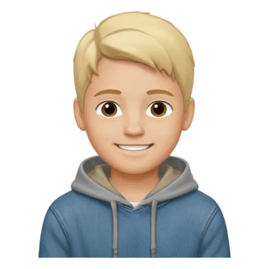 Kjekk gutt (lys i huden) som har pynta seg. Har på seg Jeans og grå hette genser og håret skal være  midtskill og fargen på håret er blondt. Litt øyevipper men ikke mye og litt mørke brun. Skal se HOT Å SEXY UT smile mer!!! sticker