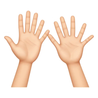 Two hands giving jazz-hands motion, maybe with little sparkles. sticker