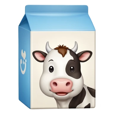 milk box with a cow on it sticker