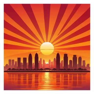 Mumbai sunset sticker