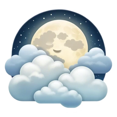 Moonlight and clouds with beautiful finish  sticker