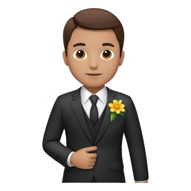man with flower in his suit pocket sticker